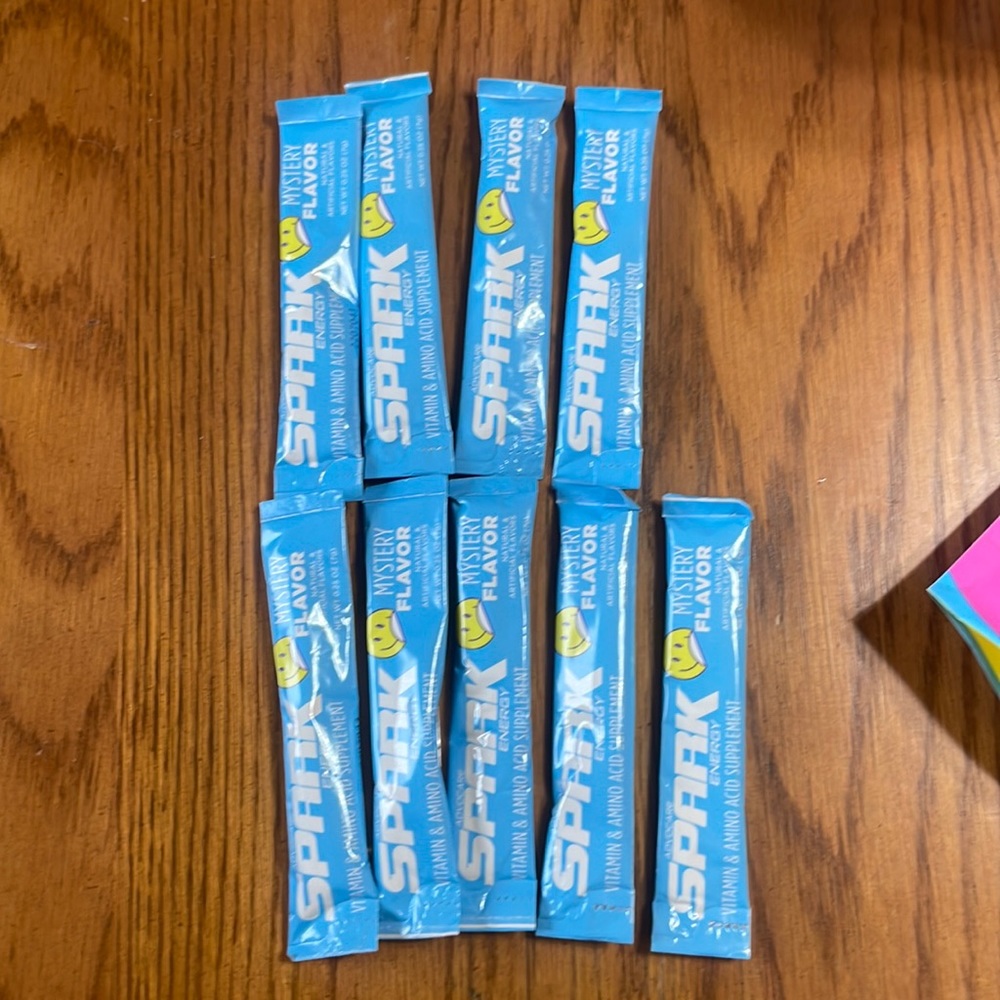 9 packets of White Grape Peach Spark - Mystery Flavor - expires 01/24